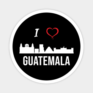 I love Guatemala City Skyline Guatemala Central America Magnet